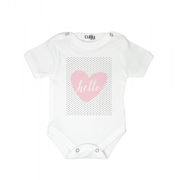 Carra Pink Hello бебешко боди 